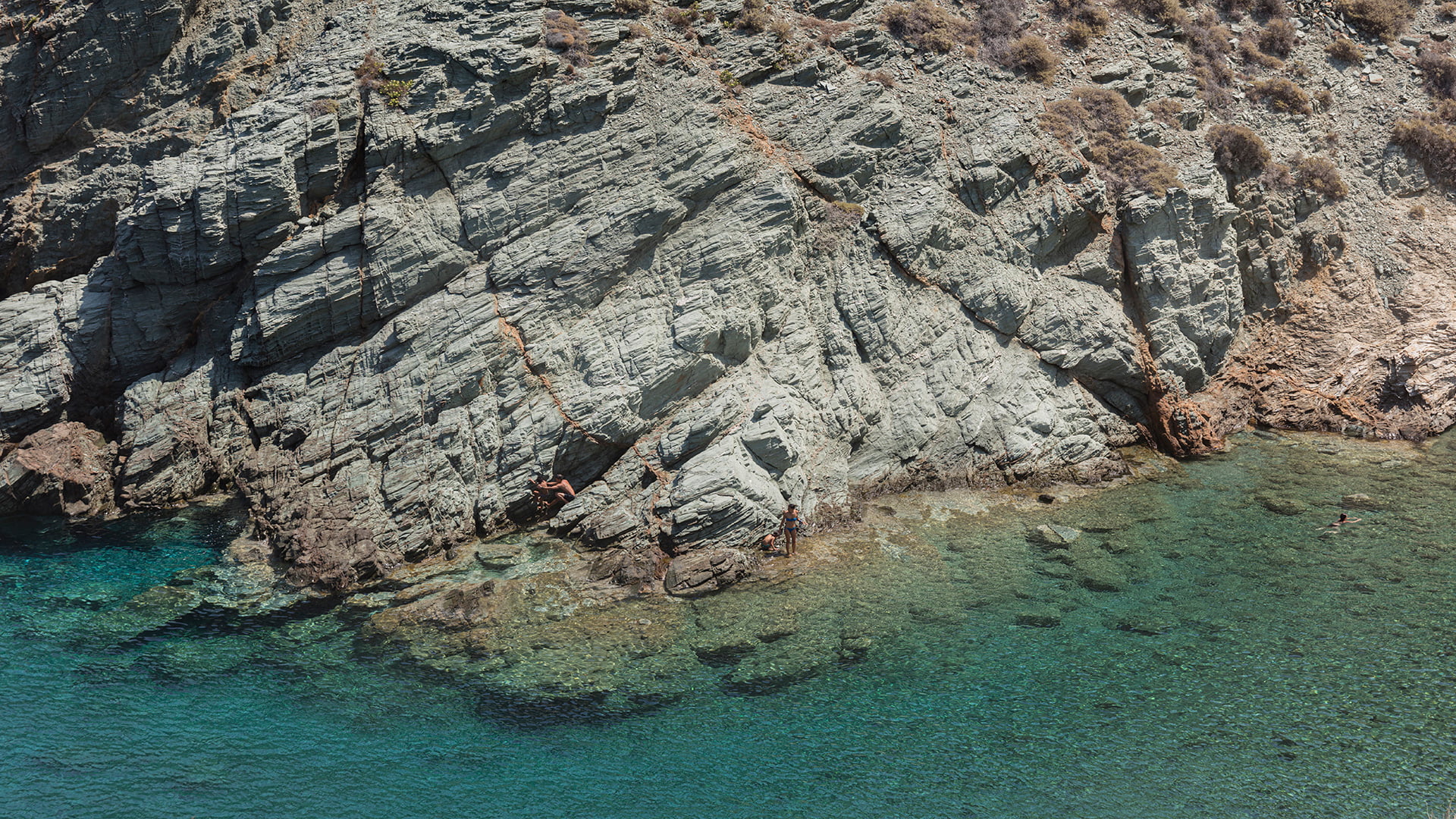 Felsige Bucht an der Südküste von Folegandros
