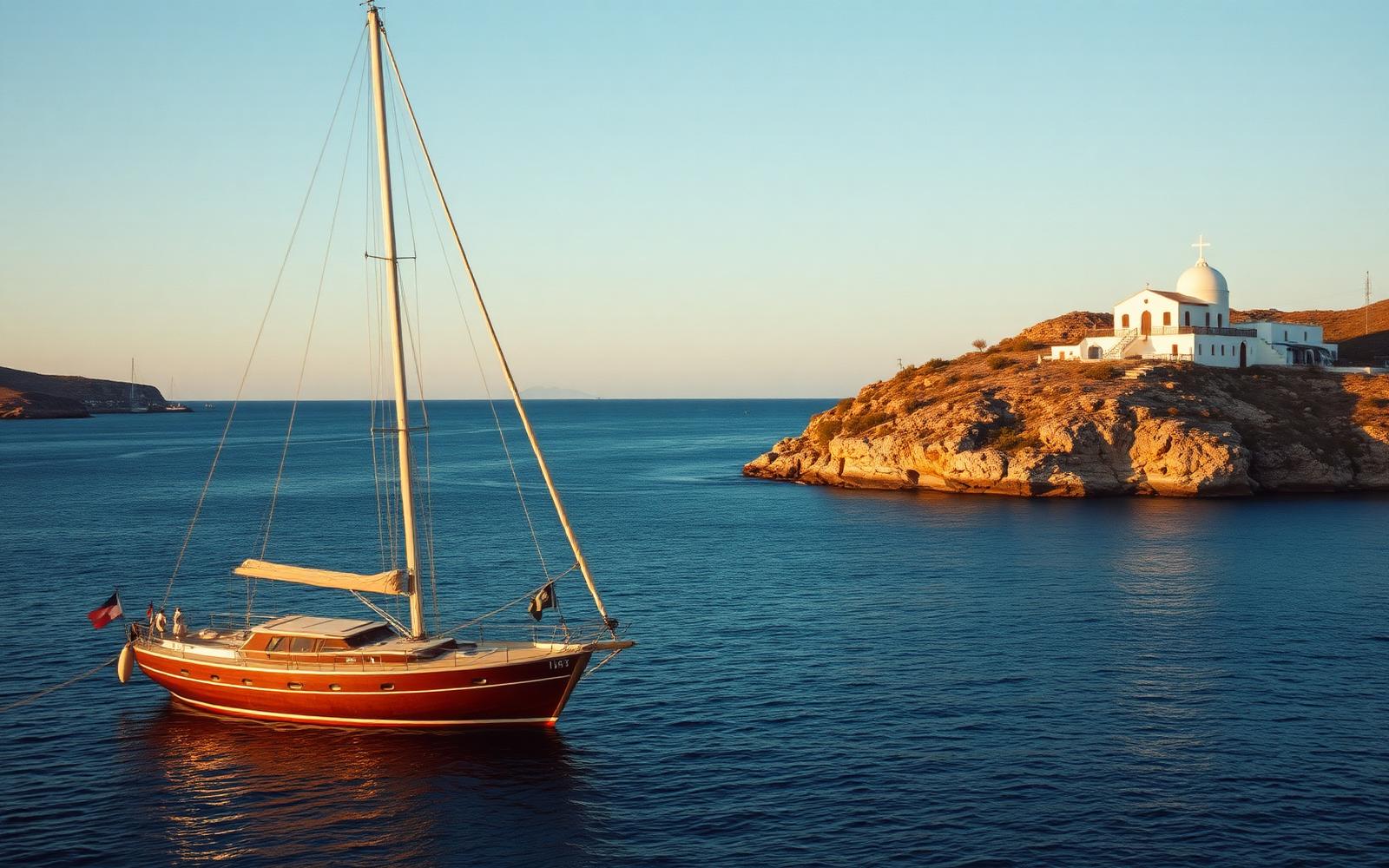 Griechische Inseln unter Segeln